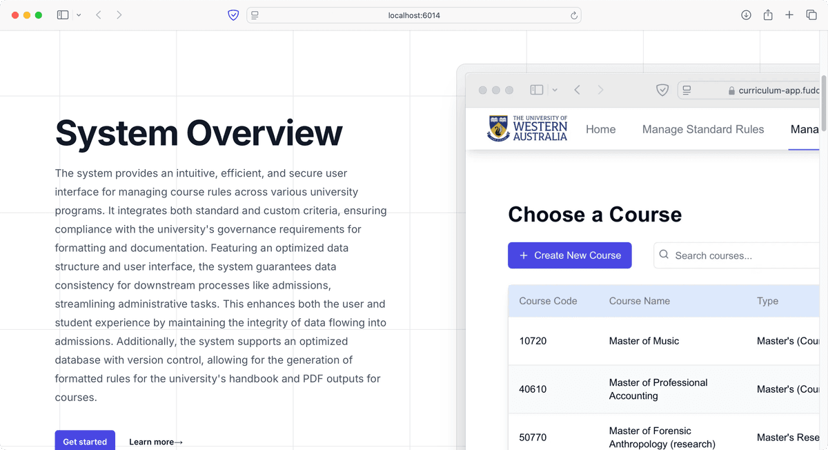 🎓 Curriculum Rules Management System