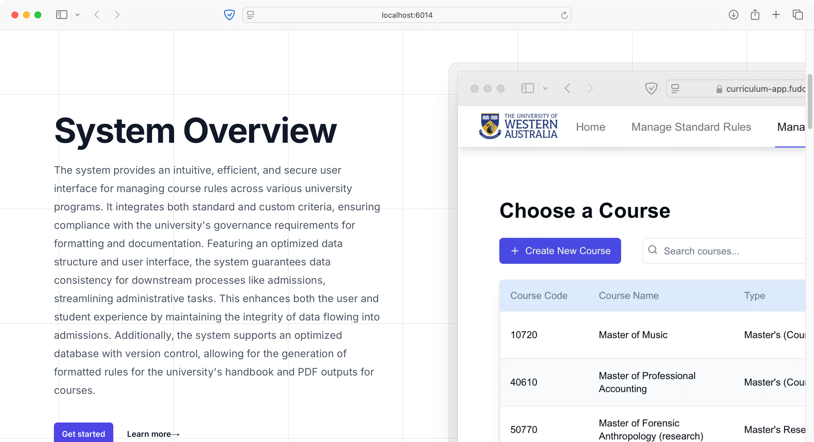 π Curriculum Rules Management System