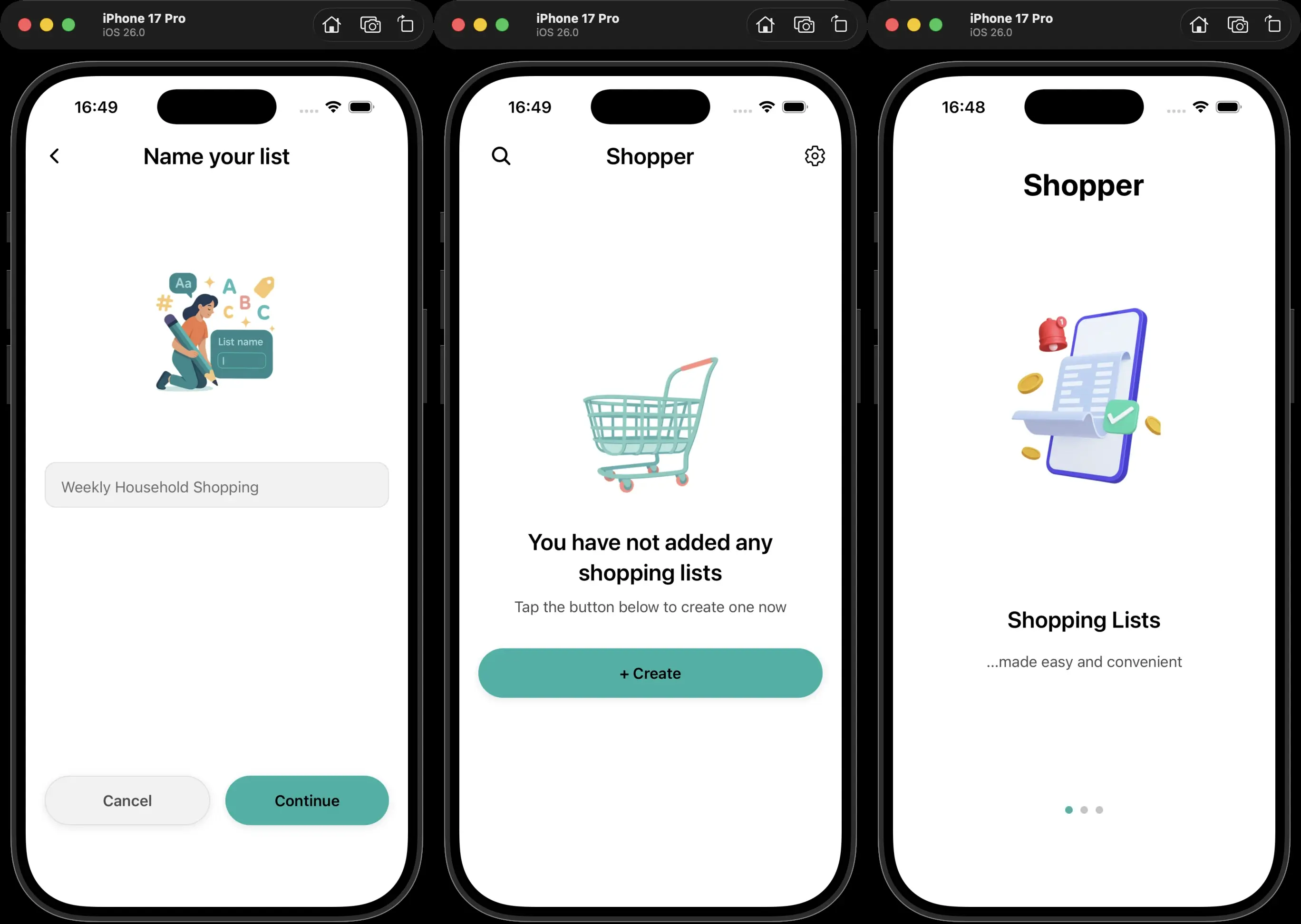 Shopper App: Shopping List Manager